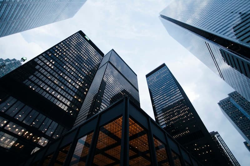 Modern glass office building